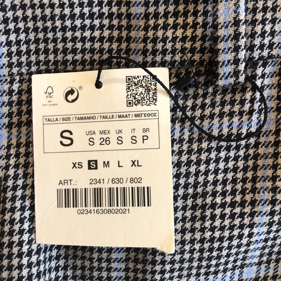 NWT Zara Woman Houndstooth Trousers - S - Picture 5 of 5